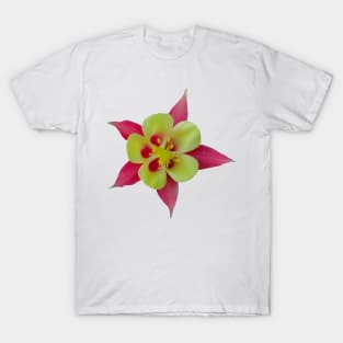 Vibrant Colorado Red and Yellow Columbine Flower T-Shirt